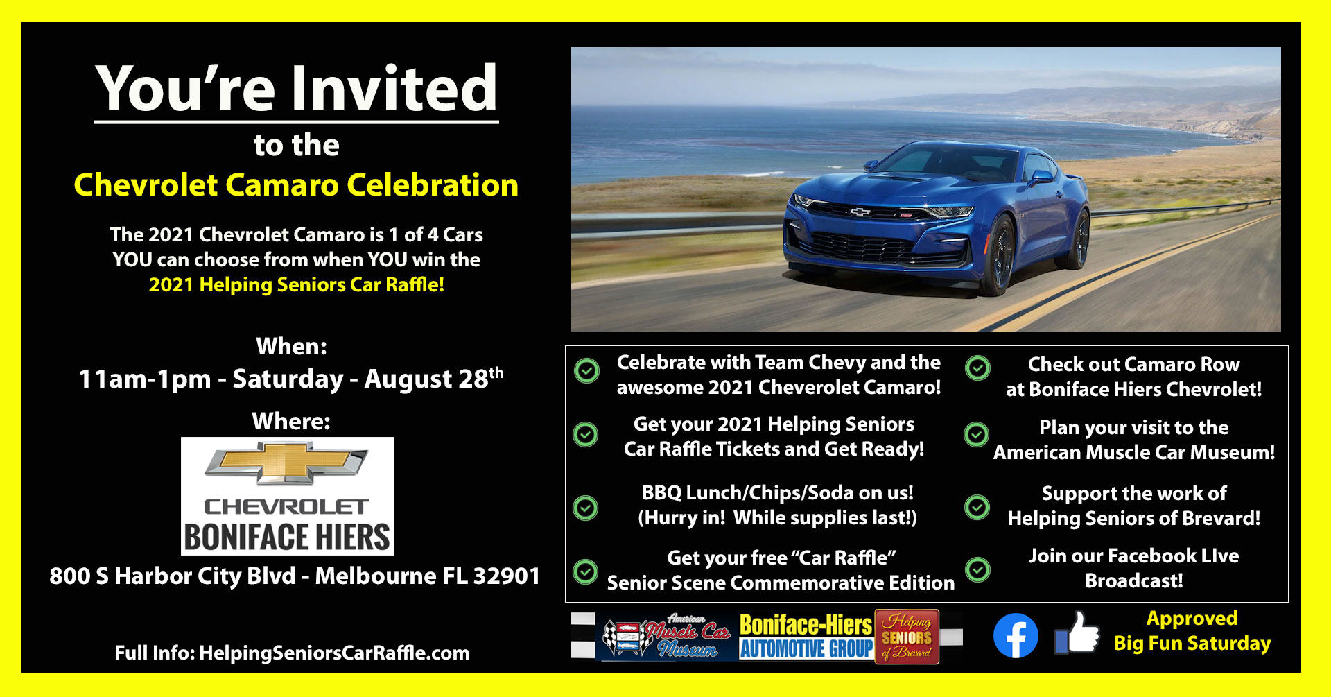 August 28th - Chevrolet Camaro Celebration