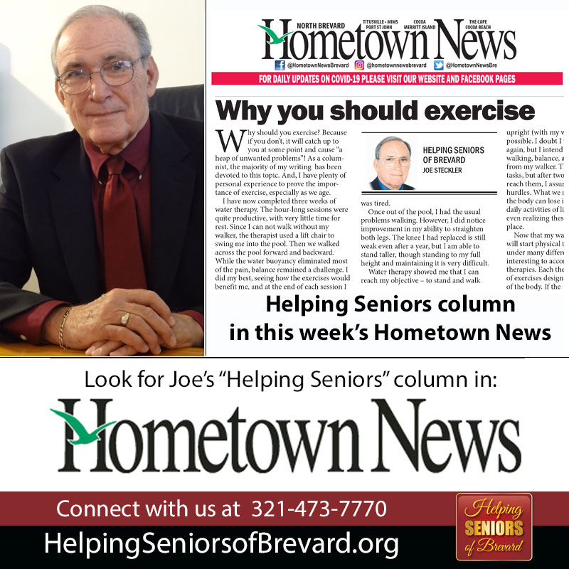 Helping Seniors in Hometown News Why You Should Exercise