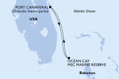 October 12 2023 - 3 Night Cruise Map