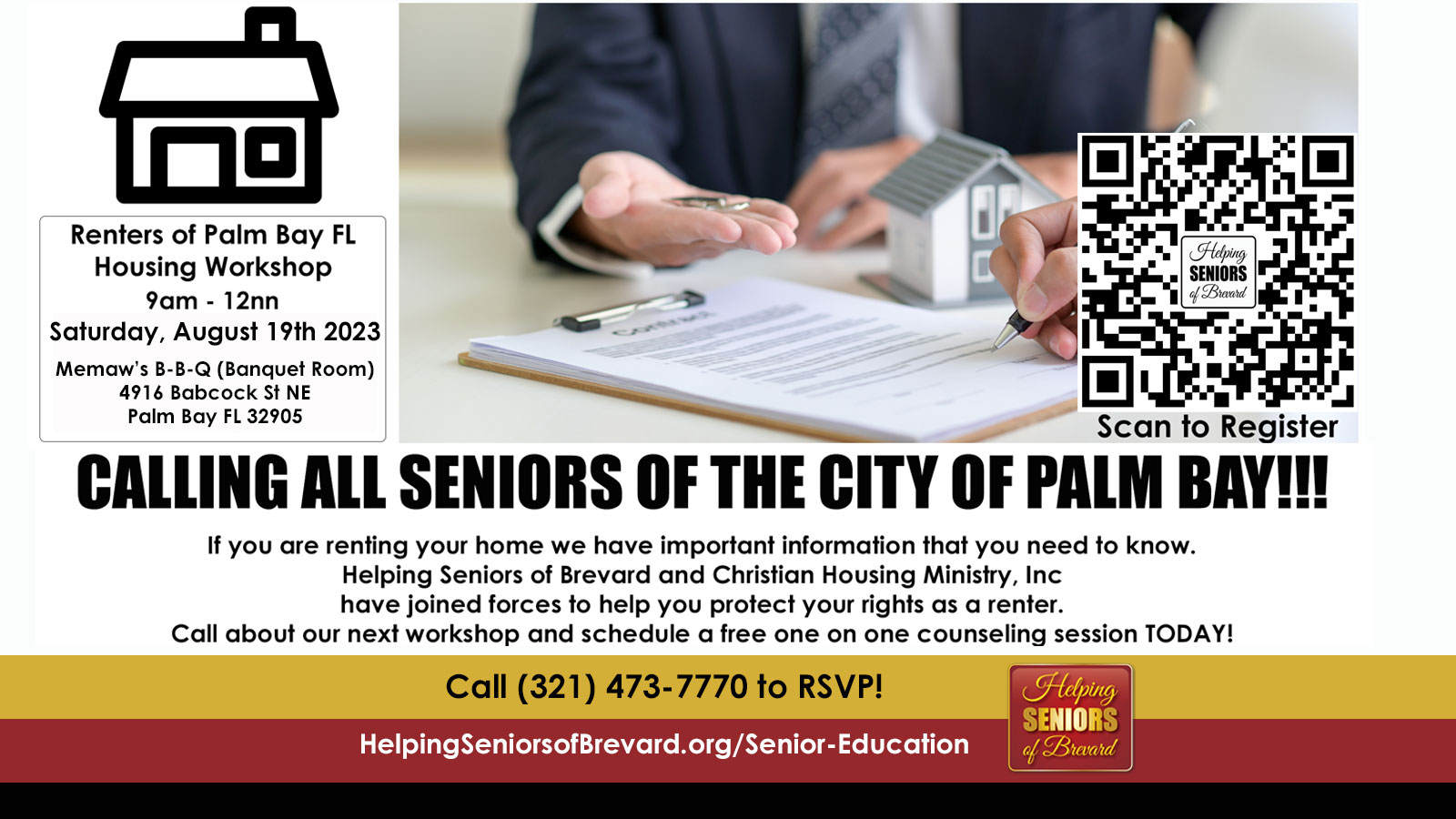 Helping Seniors "Senior Renters of Palm Bay" Workshop