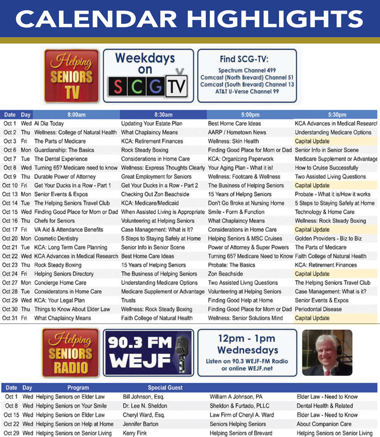 Helping Seniors TV & Radio October 2025