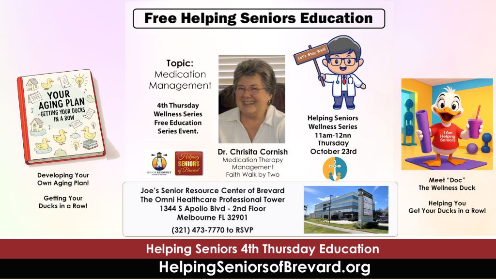 Helping Seniors Wellness Series - October 2025